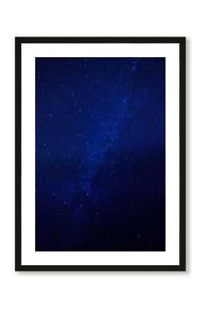 Night shining starry sky, blue space background with stars, cosmos