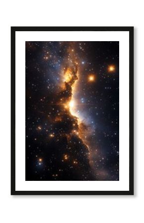 Glowing cosmic nebula illuminating deep space high resolution picture