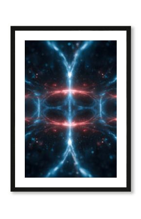 Ethereal cosmic glow intertwining light and darkness creating a captivating interdimensional portal space realm