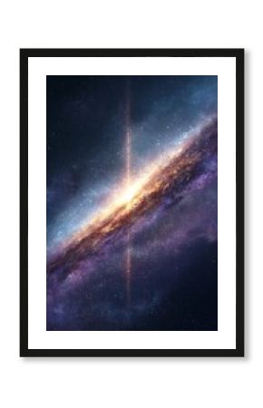 Bright light emitting from galaxy in deep space