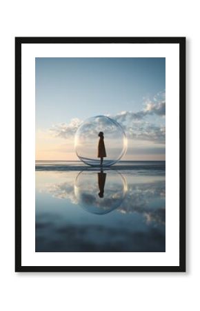 Mental Awareness Glass Bubble Isolation Art