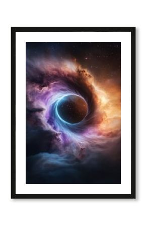 Abstract Cosmic Swirl Nebula with Central Portal nebula cosmic abstract portal space cosmos universe