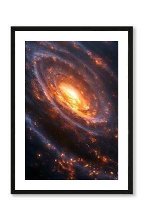 Stunning spiral galaxy illustration showcasing vibrant colors and stellar formations in deep space image