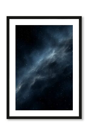 Ultra realistic black space with faint sparse stars and soft gradients