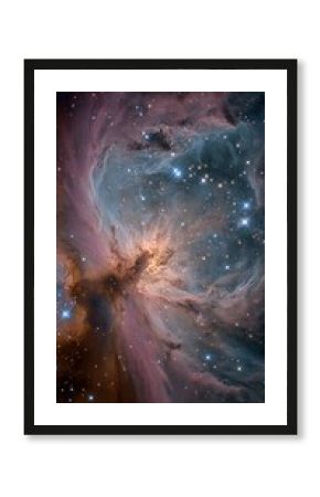Cosmic nebula, swirling hues of space