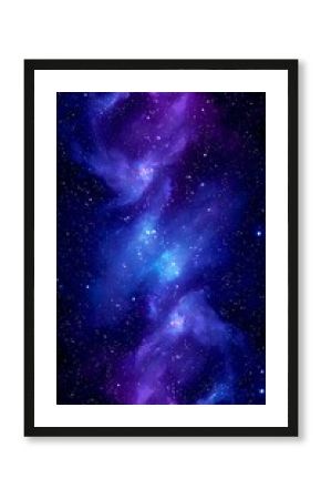 Vibrant purple and blue nebula in deep space