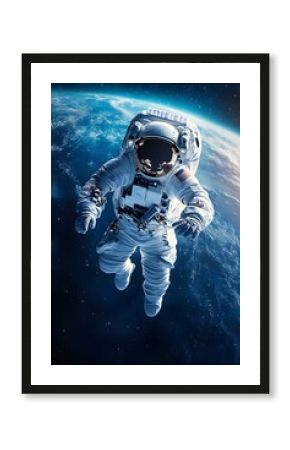 Astronaut floating in space