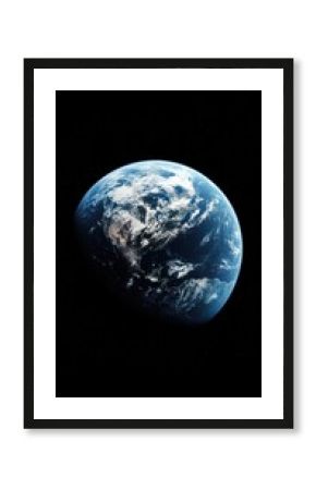 View of the Earth from space, blue planet and deep black space