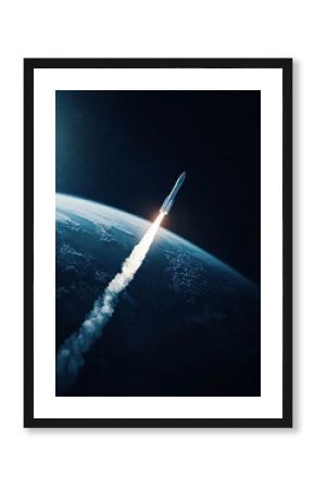 Rocket Launch Above Earth