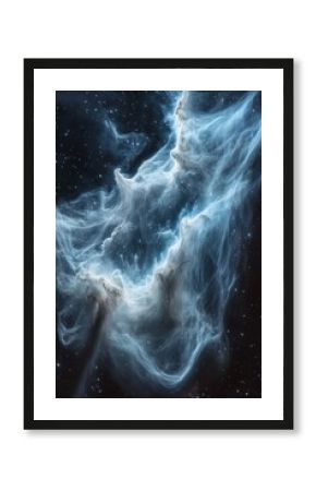 Ethereal interstellar clouds swirl in the vast darkness of space creating a mesmerizing cosmic tapestry