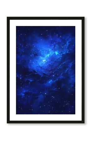 Abstract cosmic nebula and stardust background with cosmic nebula clouds and stardust specks. Emphasizing the vastness of space and celestial beauty, ideal for space-themed designs and cosmic art.