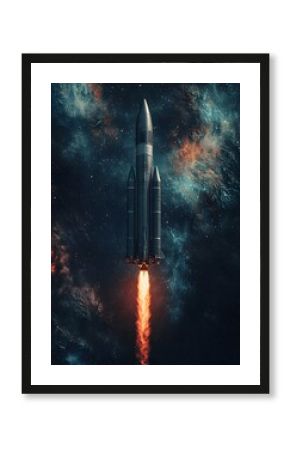 Military grade stealth rocket launching into deep space