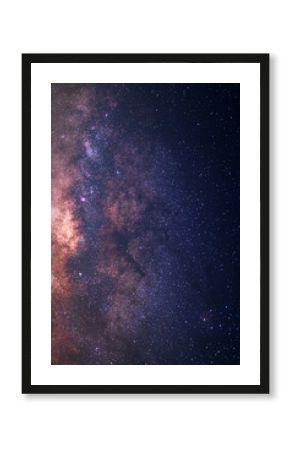 Night sky space background, Starry universe in dark blue sky, Milky way galaxy with stardust field in deep universe