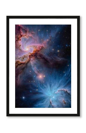 Cosmic nebula of stars and gas.