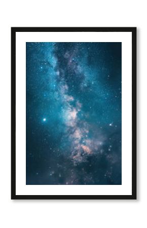 Night sky with stars and galaxy in outer space background