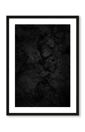 Empty black stone cave wall for abstract  background and texture. beautiful patterns, space for work, banner, wallpaper close up.Vertical.