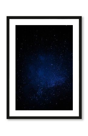 Vertical photo of dark starry sky and galaxy