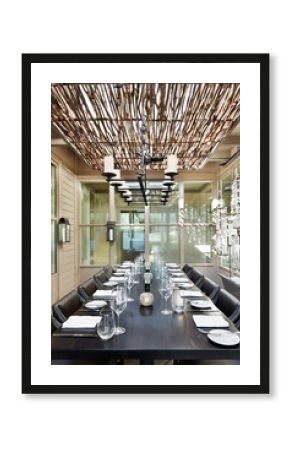 Private dining space at restaurant