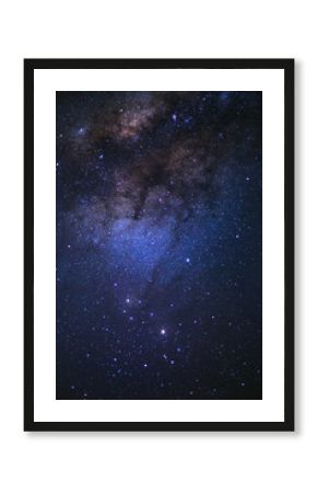 The center of milky way galaxy and space dust in the universe, Night starry sky with stars