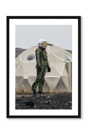 Anonymous astronaut near base