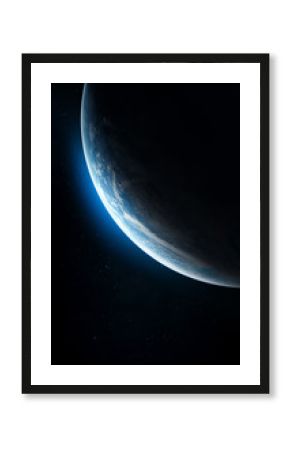 Earth in the dark outer space collage. Abstract wallpaper. Elements of this image furnished by NASA