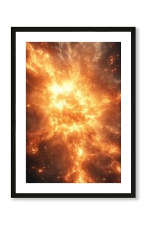 Erupting star formation in a vibrant cosmic nebula captured in deep space