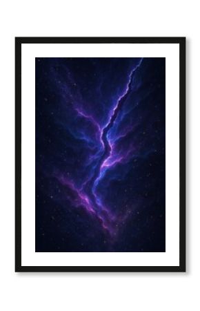 Shattered Cosmic Rift with Electric Nebula Veins Splitting Across Star-Filled Deep Space  