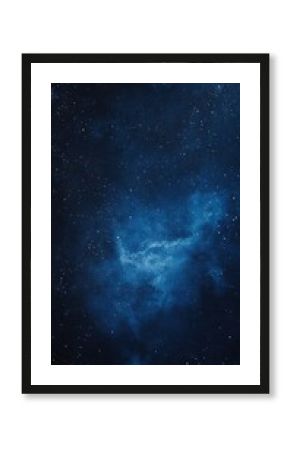 A captivating deep space view showcasing a vast expanse of stars and nebulae in rich blue hues.