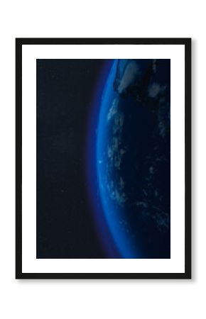 Views of Earth against the backdrop of stars from space