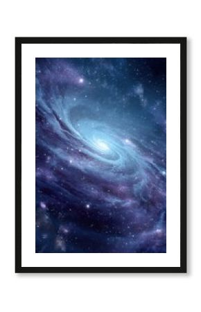 Majestic spiral galaxy rotating in deep space with stars and nebulae