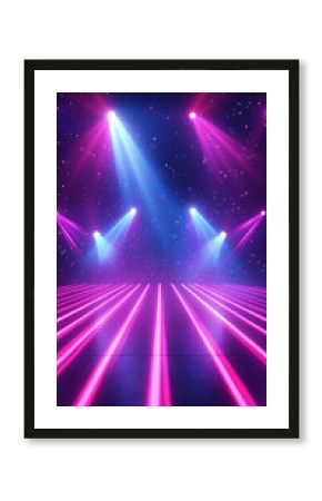 Live venue space with abstract stage neon lights high resolution picture