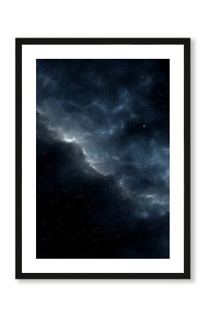 Ultra realistic black space with faint sparse stars and soft gradients