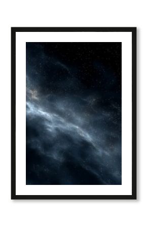 Ultra realistic black space with faint sparse stars and soft gradients