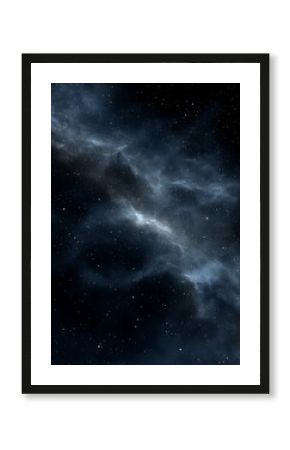 Ultra realistic black space with faint sparse stars and soft gradients