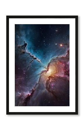 Colorful space galaxy cloud nebula. Stary night cosmos. Universe science astronomy. Supernova background wallpaper