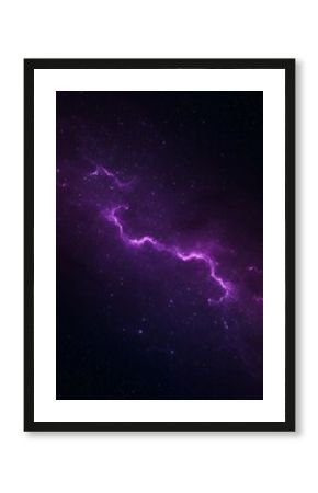 Magical purple nebula glowing in deep outer space