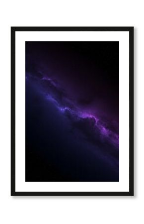Magical purple nebula glowing in deep outer space