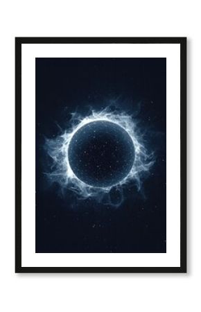 Celestial sphere enveloped in ethereal energy