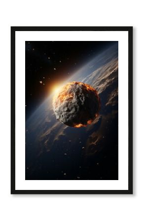 planet in space HD 8K wallpaper Stock Photographic Image                                