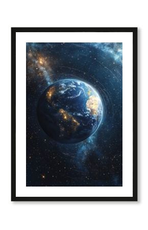 Earth from space wallpaper background image of planet earth with stars and galaxy in the background