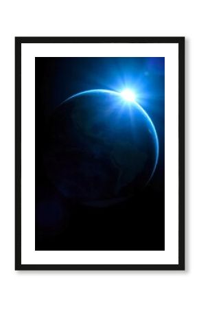 a small light in space on the earth 