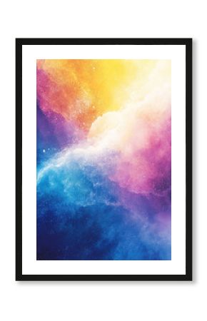 Cosmic nebula, vibrant colors, celestial swirls, space background, abstract art