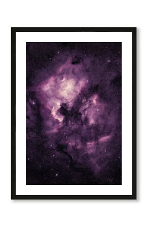 "North American Nebula" deep space astrophotography. The beauty of the universe in a purple majestic cosmic scene in the Milky Way galaxy
