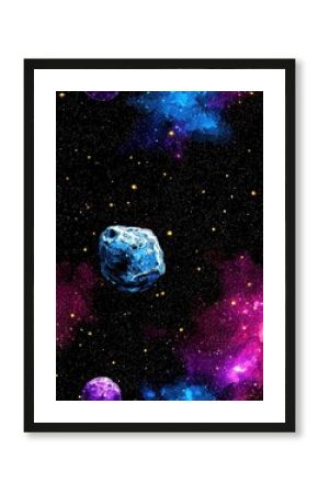 Celestial scene featuring planets and stars in a majestic night sky capturing the wonders of space