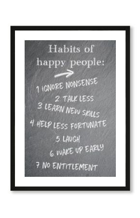 Habits of happy people