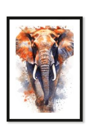 Elephant. Elephant illustration watercolor