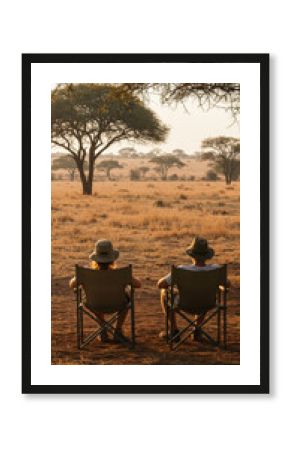 Serengeti Sunset: Couple's Safari Escape, Authentic African Adventure, Wildlife Viewing, Golden Hour Serenity, Tanzania Vacation, Unforgettable Moment
