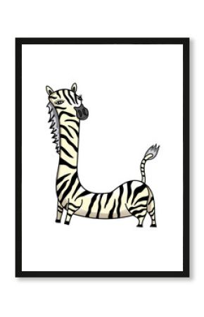 White zebra giraffe hybrid letter L