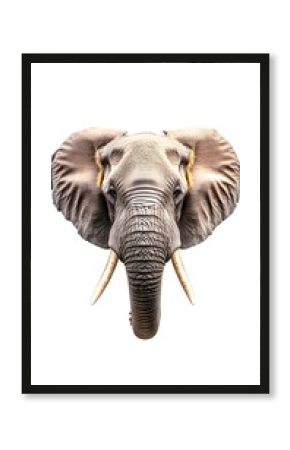 African elephant portrait, wildlife, close-up, isolated, nature, conservation
