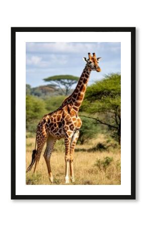 giraffe in the wild african animal.